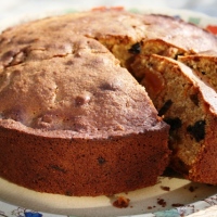 Chunky fig, apricot and prune cake