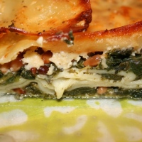 Nettle and spinach lasagne
